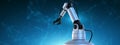 Robotic Arm Depicting Advanced Industrial Automation and Precision Engineering 3d render Royalty Free Stock Photo