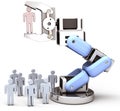 Robotic arm find choose best person