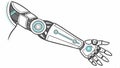Robotic arm and gears, mechanical engineering and tech design vector design Generative AI