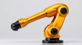 Precise robotic arm in sleek orange finish, showcasing advanced technology and industrial design, emphasizing innovation and Royalty Free Stock Photo
