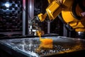 robotic arm handling nanoscale materials in lab