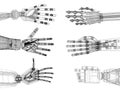 Robotic Arm - Hands Architect Blueprint - isolated