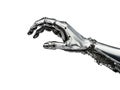 Robotic Arm Isolated on Transparent Background with Clipping Path Cutout: Concept for Future of Mechanics, Tech Engineering