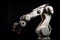 Robotic arm, mechanical hand, industrial robot manipulator concept. AI generated