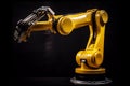 Robotic arm, mechanical hand, industrial robot manipulator concept. AI generated