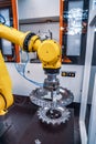 Robotic Arm modern industrial technology. Automated production c Royalty Free Stock Photo