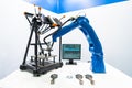 Robotic Arm modern industrial technology. Automated production c Royalty Free Stock Photo