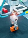 Robotic arm pick and place automation Royalty Free Stock Photo