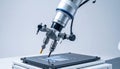 Robotic Arm in Precision Electronics Manufacturing Royalty Free Stock Photo