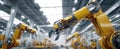 The robotic arm showcases advanced technology in a modern industrial setting. AI generated image Royalty Free Stock Photo
