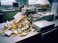 Robotic arm shreds paper for recycling Royalty Free Stock Photo