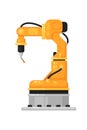 Robotic arm welder. Isolated robotic arm machine