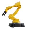 Robotic arm on white background. Mechanical hand. Industrial robot manipulator. Modern industrial technology. 3d