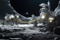 robotic arms assembling lunar base components