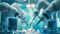 robotic arms perform a surgical operation, generative ai