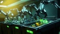 Robotic waste-sorting system efficiently separates recyclables in a clean setting. Generative AI