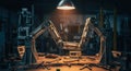 Robotic Arms in a Workshop Setting Royalty Free Stock Photo