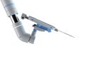 Robotic assisted surgery machine close up