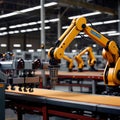 Robotic automatic servo arms for automated assembly line in factory