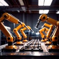 Robotic automatic servo arms for automated assembly line in factory