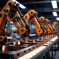 Robotic automatic servo arms for automated assembly line in factory