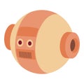 Robotic ball icon, cartoon style