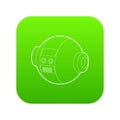 Robotic ball icon green vector