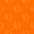 Robotic ball pattern vector orange