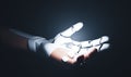 Robotic bionic hand connected with human hand