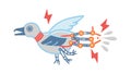 Robotic Bird Animal Augmentation Technology, vector design Generative AI Royalty Free Stock Photo