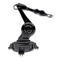 Robotic black arm for any work in a factory or production. Mechatronic equipment for complex tasks. 3d illustration.