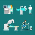 Robotic body diagnostics surgery flat 3d hospital