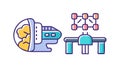 Robotic Brain Interface, AI and Advanced Computing, vector design Generative AI Royalty Free Stock Photo