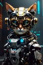 Robot cat animal design by AI model