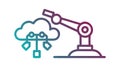Robotic cloud automation, intelligent data processing, vector design Generative AI Royalty Free Stock Photo