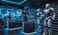 Robotic Colleagues in Futuristic Office AI Generated