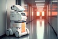 robotic courier delivering urgent documents to hospital wing in the nick of time