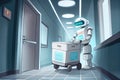 robotic courier delivering urgent documents to hospital wing in the nick of time