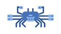 Robotic Crab Drone - Underwater Exploration Tech, vector design Generative AI Royalty Free Stock Photo