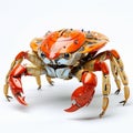 High-quality 3d Robotic Crab Sculpture On White Background