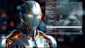 A robotic creation, artificial intelligence, advanced technology. Generative AI