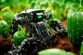 Robotic cucumber harvesting. Mechanisms of the future Royalty Free Stock Photo