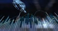 Robotic Data Interaction with Advanced Analytics Visualization. 3d render