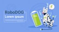 Robotic Dog With Full Battery Charge Domestic Animal Modern Robot Pet Artificial Intelligence Technology