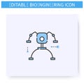 Robotic exoskeleton line icon. Editable