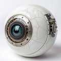 Robotic eye design isolated on transparent background