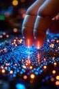 Robotic fingers interact with a glowing circuit board, a mesmerizing visual metaphor for AI, technology, and innovation. Perfect