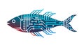 Robotic Fish Vector: AI-Powered Aquatic Life and Future Technology, vector design Generative AI Royalty Free Stock Photo