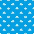 Robotic geek pattern vector seamless blue