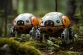 Robotic guides unveiling natures secrets on adventure tours, futurism image, AI Generated